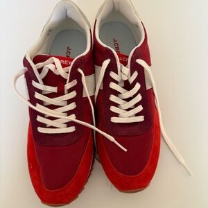 J. Crew Women’s sz 9 red sneakers New